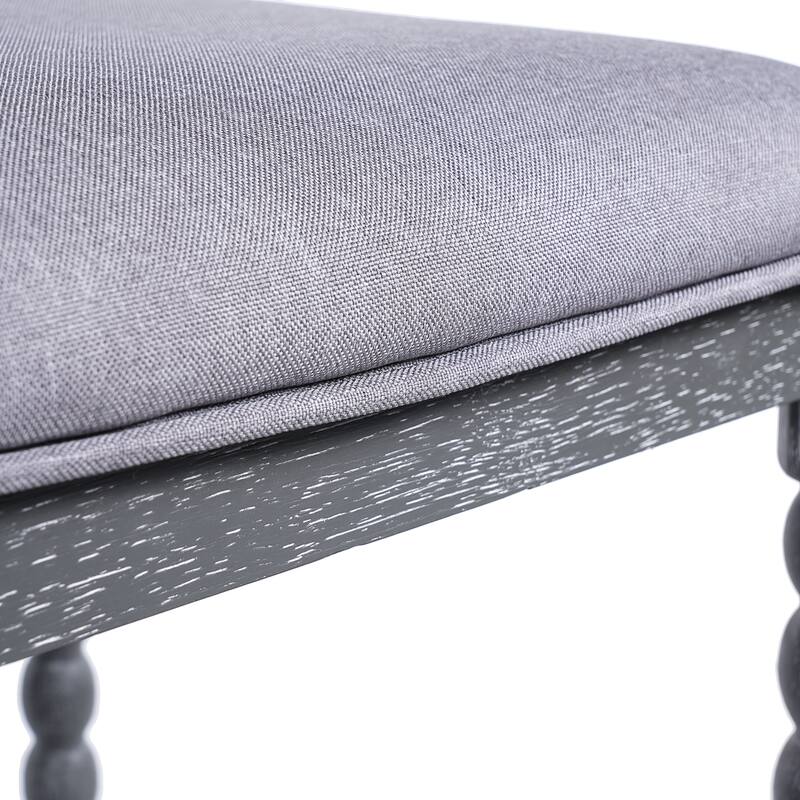 26" Counter Stools,Set of 2 with Upholstered Seat, Solid Acacia wood Frame, Foam-Padded Seat, Open Airy Design for Kitchen