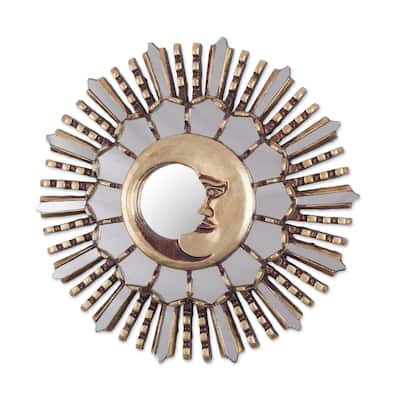 Handmade Cuzco Moonlight Wood wall mirror (Peru)