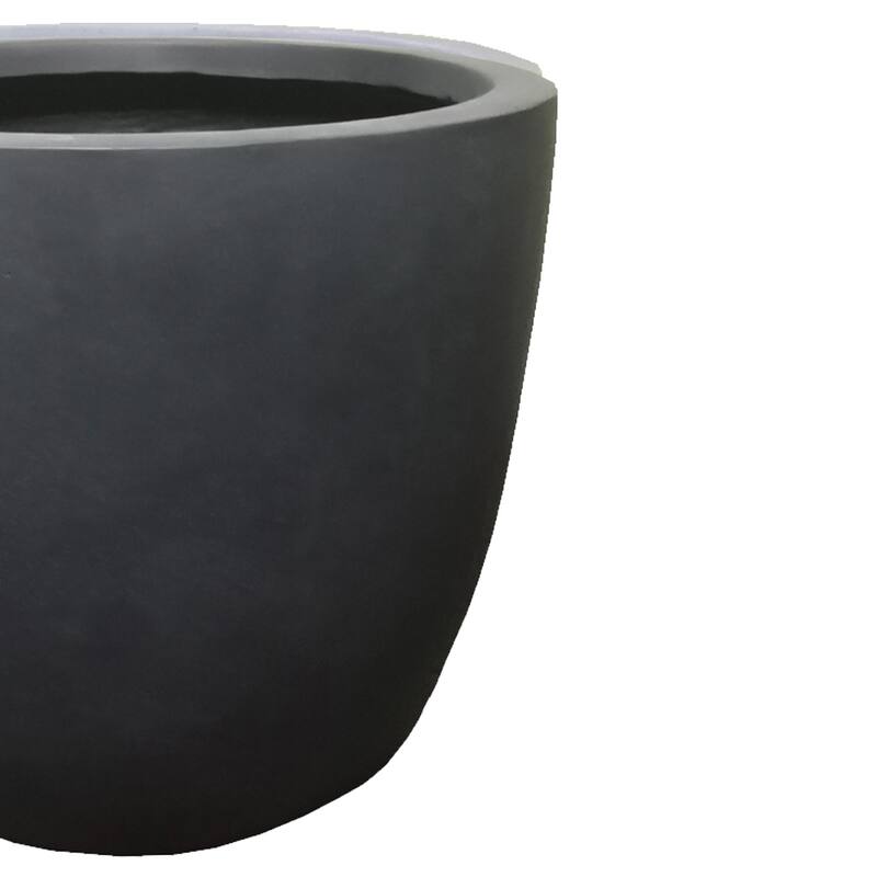 Durx-litecrete Lightweight Concrete Modern Seamless Round Cement Color Planter- - 17.7'x17.7'x16.9'