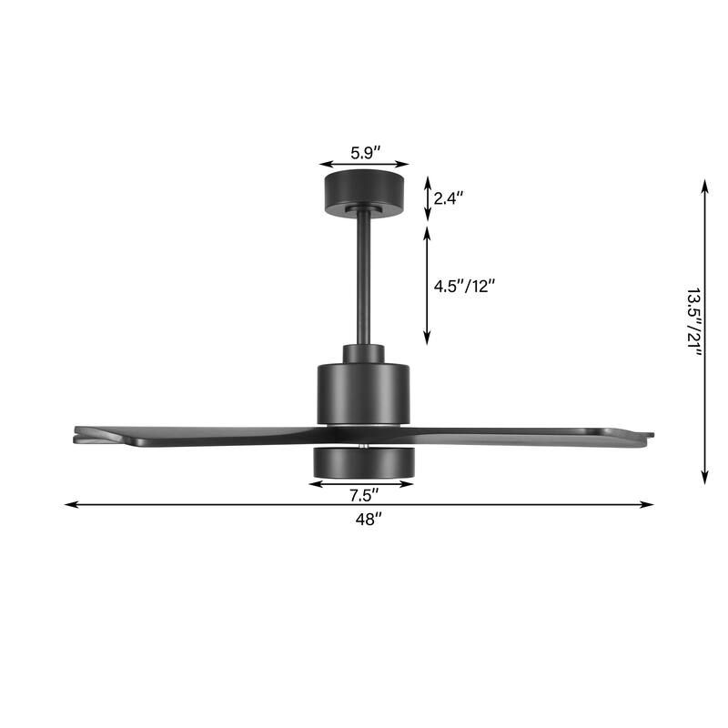 WINGBO 54" and 64" 5 ABS Blades DC Motor Indoor Ceiling Fan with Light & Remote
