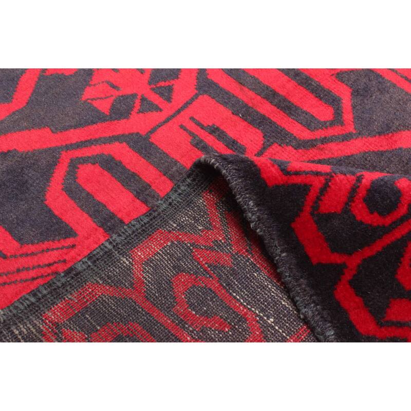 ECARPETGALLERY Hand-knotted Teimani Red Wool Rug - 2'9 x 5'1