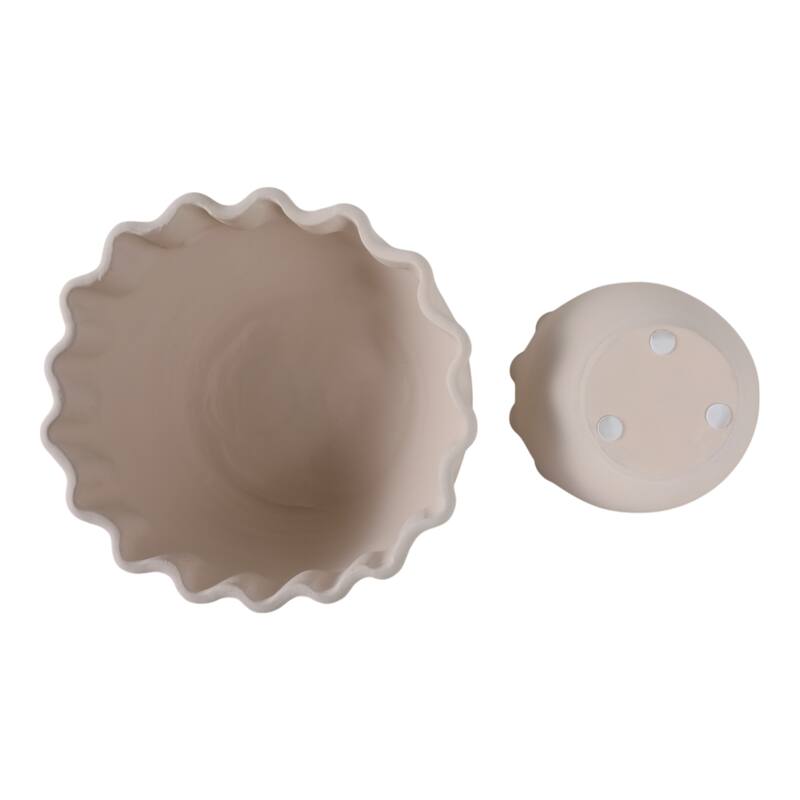 Terracotta Planters Handcrafted Decorative Sculpted Design (Set of 2)