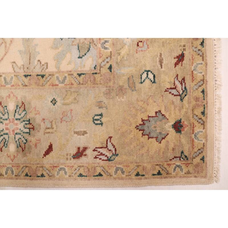 ECARPETGALLERY Hand-knotted Jules Serapi Ivory Wool Rug - 6'1 x 8'10