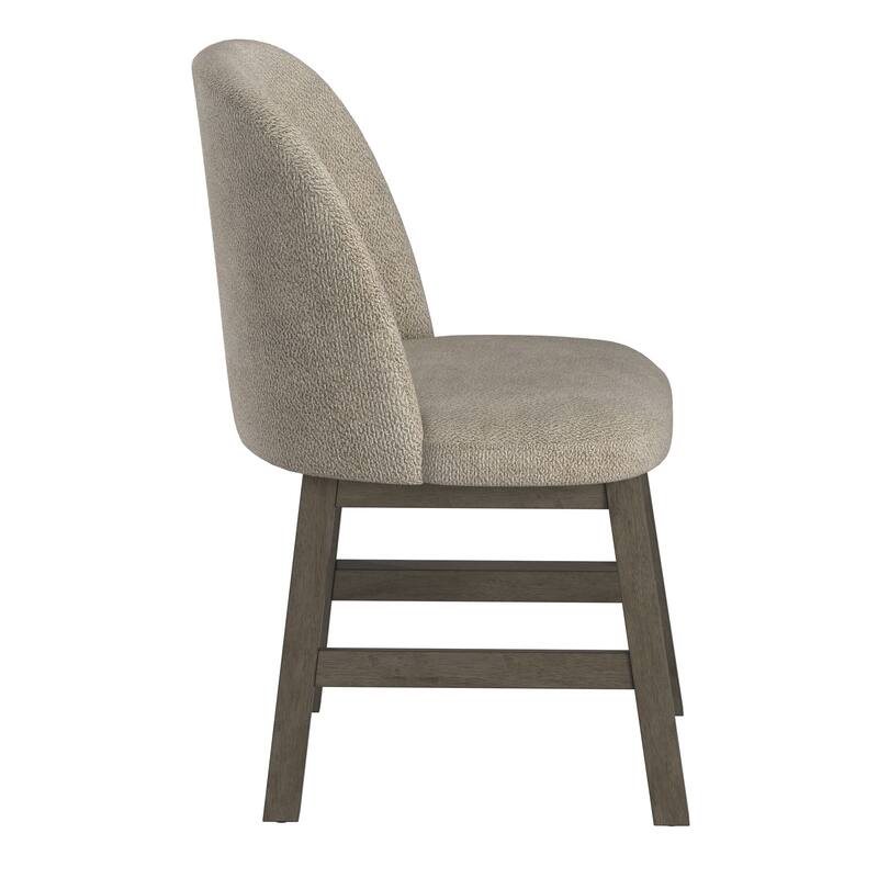 Harstad 42"-60" Wood Finish Extendable Round Dining Set with Curved Back Chairs by iNSPIRE Q Modern