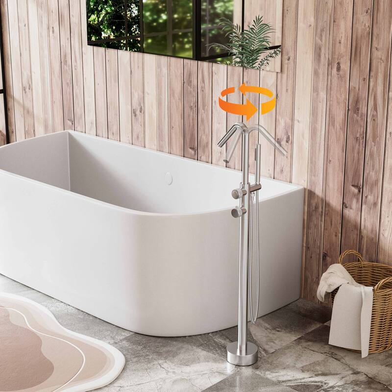 Modland Freestanding Thermostatic Bathtub Faucet with Hand Shower Outdoor 316 Stainless Steel