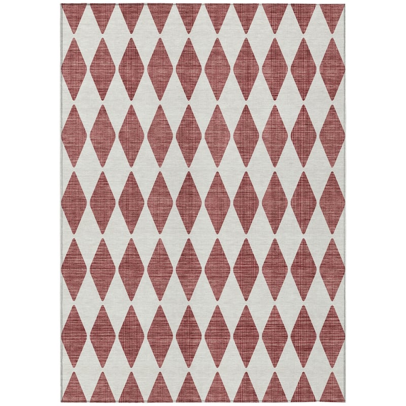 HomeRoots Geometric Transitional Rectangle Outdoor Rug