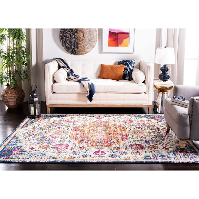 SAFAVIEH Madison Sabire Boho Medallion Distressed Rug