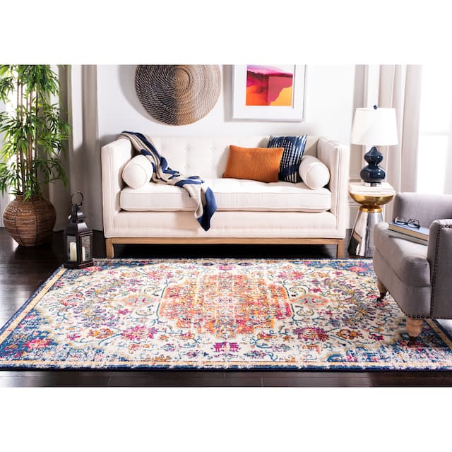 SAFAVIEH Madison Sabire Boho Medallion Distressed Rug