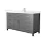 Option Dark Gray / White Quartz Top / Brushed Nickel