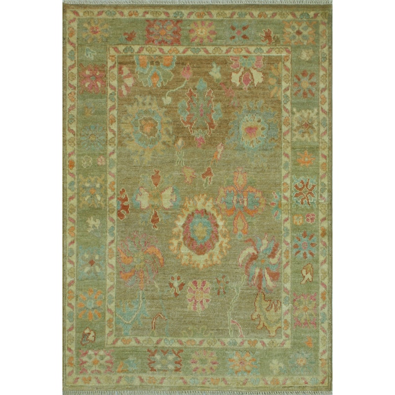 Noori Rug Fine Chobi Fitnat Lt. Green/Ivory Rug - 4'0" x 5'8"