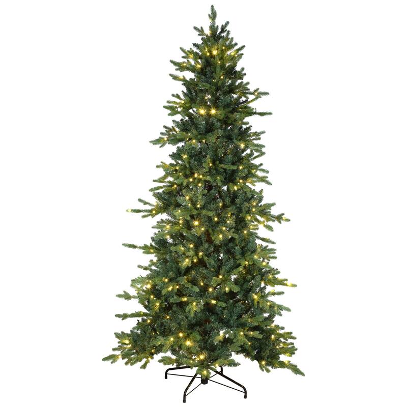 Real Touch™ Elite Pre-Lit Breckenridge Pine IPT Artificial Christmas Tree - 7' Dual Color LED - 7 Foot
