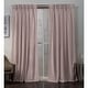 preview thumbnail 1 of 17, ATI Home Velvet Heavyweight Pinch Pleat Top Curtain Panel Pair 27X108 - Blush