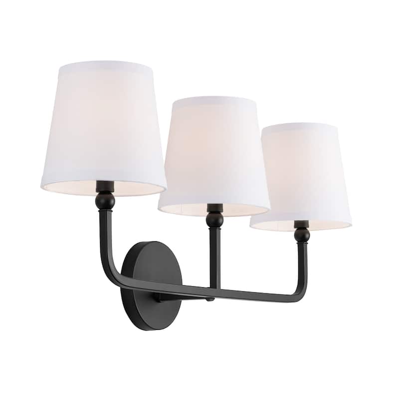 Dawson 3-light Bath/ Vanity Fixture - Matte  Black