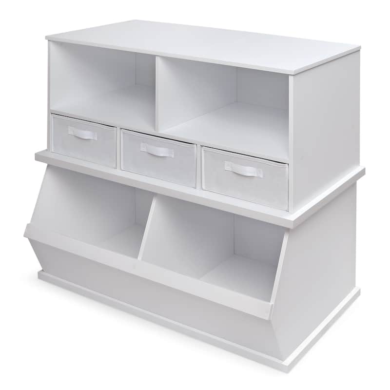 Badger Basket Two Bin Stackable Storage Cubby