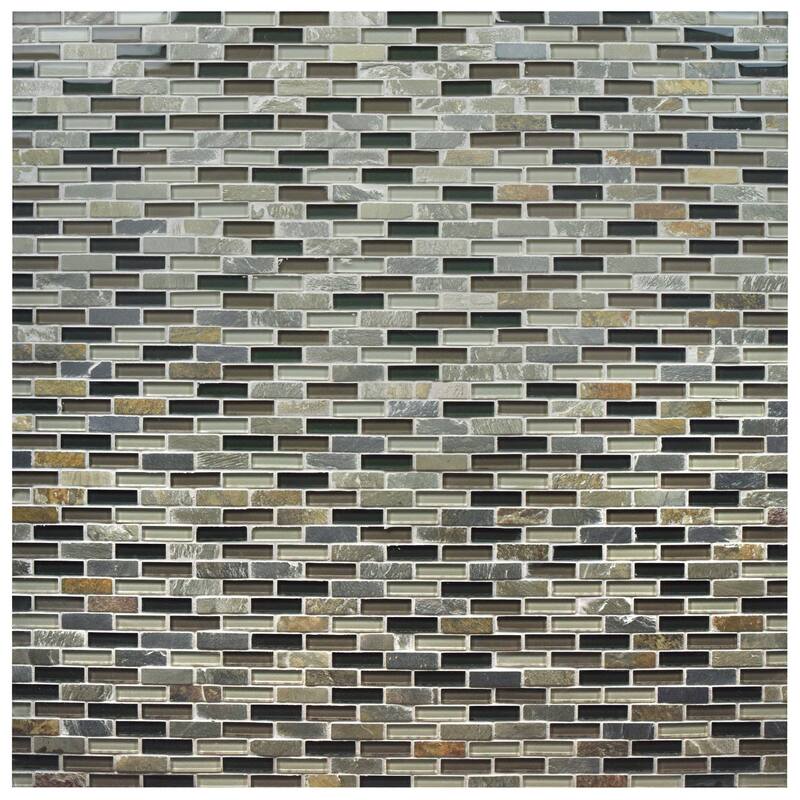 Merola Tile Tessera Subway Stonehenge 10-3/4" x 11-3/4" Glass Wall Tile