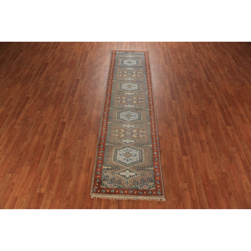 Viss Indian Runner Rug Handmade Wool Carpet - 2'5"x 9'11"