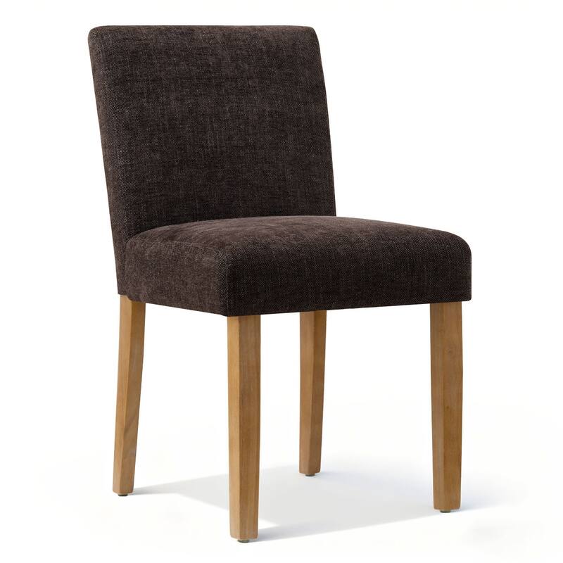 Linen Upholstered Solid Wood Dining Chair (Set of 2)