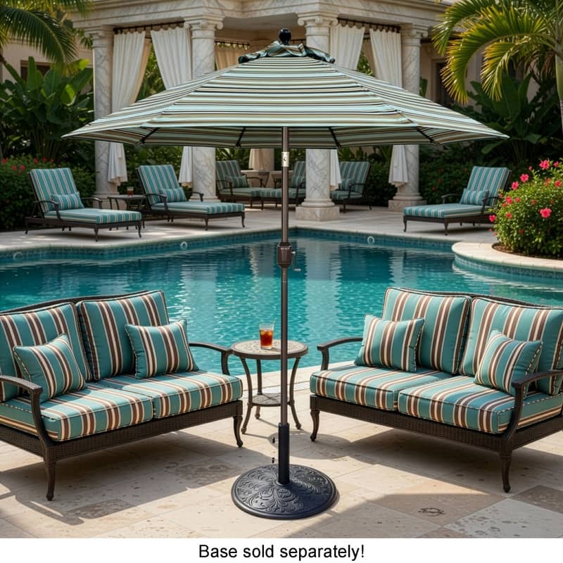 Tropishade 7.5' Market Umbrella with Sunbrella 56039 Scavo Limelite