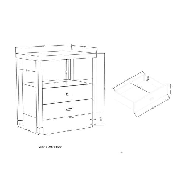 Painted Wood Storage Nightstand with Brass Accents by East at Main