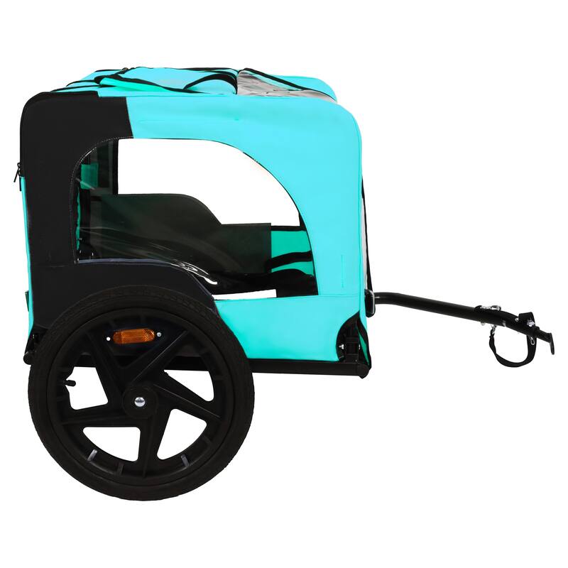 Pet Bike Trailer Dog Cart for Bicycle for Small and Medium Pets, Easy Folding Cart Frame, Quick Release Wheel, Non-Slip Floor