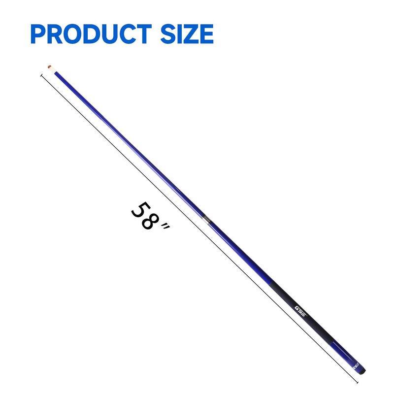 GSE™ Set of 4 Fiberglass Graphite Composite Billiard Pool Cue Sticks. 58" 2-Piece Pool Cue Set for House or Commercial Use