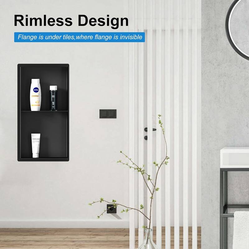 WIZ 12-inch W x 24-inch H x 4-inch D Stainless Steel Shower Niche