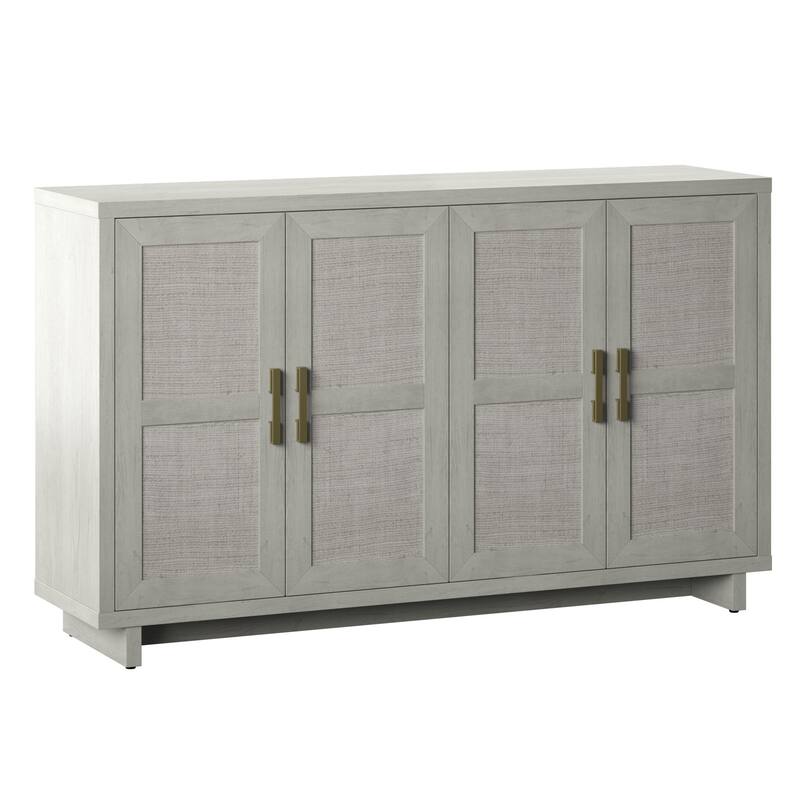 Coastal Sideboard with Linen Inspired Accents - Fairfax Oak