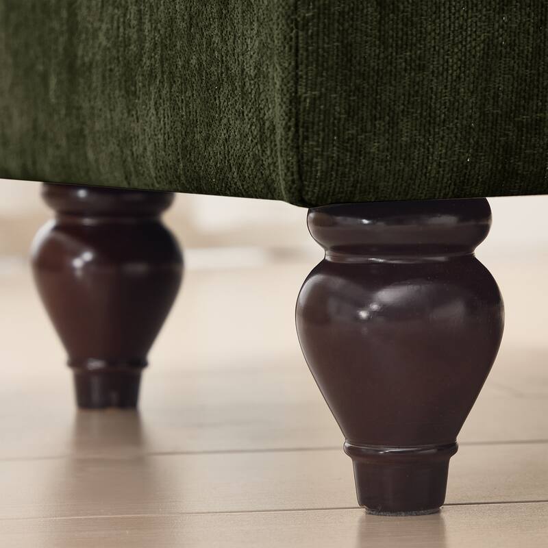 GDFStudio - Classic Chenille Modular Sofa Set with Flared Arms and Removable Ruffles Pleats Skirts