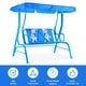 preview thumbnail 8 of 8, Costway Kids Patio Swing Chair Children Porch Bench Canopy 2 Person