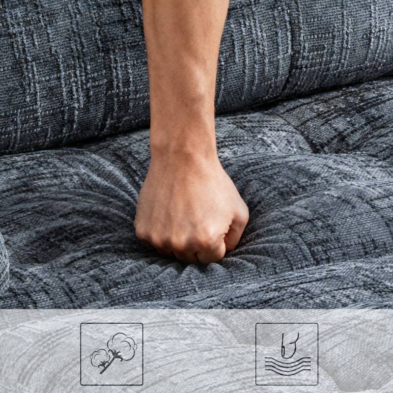 3-Seat Sofa Bed – Pull-Out Sleeper, 89" Sectional Sofa in Beige/Blue/Green