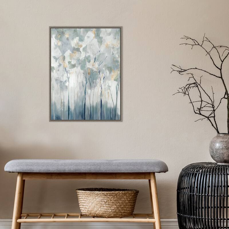 Blue Forest Adventure I by Ian C Framed Canvas Wall Art Print - Sylvie Greywash