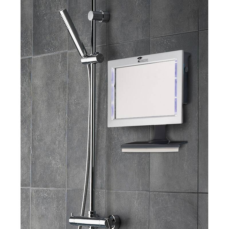 ToiletTree Products Original LED Fogless Shower Shaving Mirror with Squeegee Great for Makeup, Grooming, Bathroom