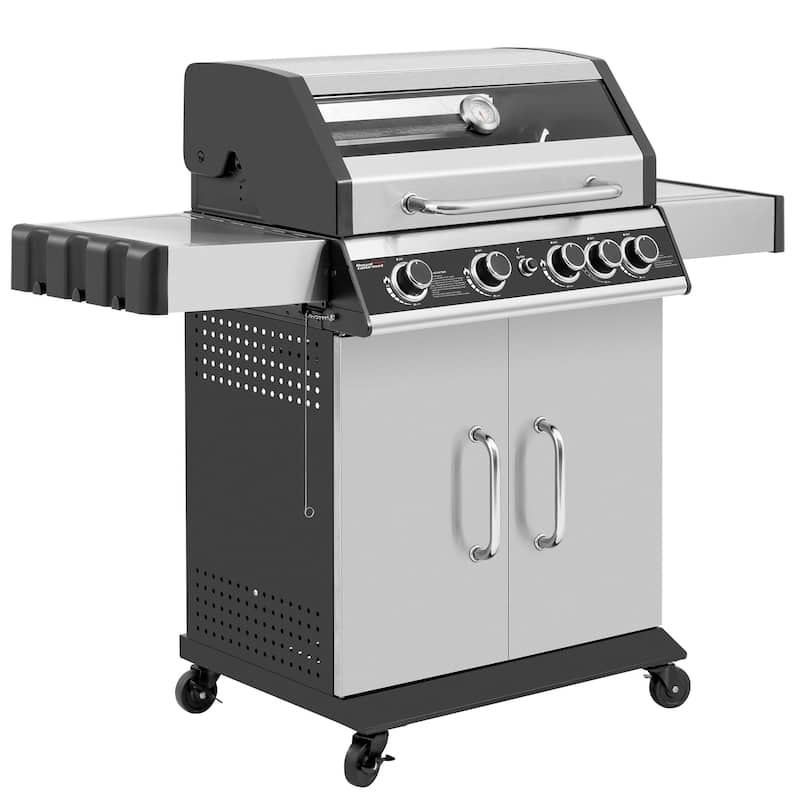 Royal Gourmet 4-Burner Stainless Steel Gas Grill with Side Burner