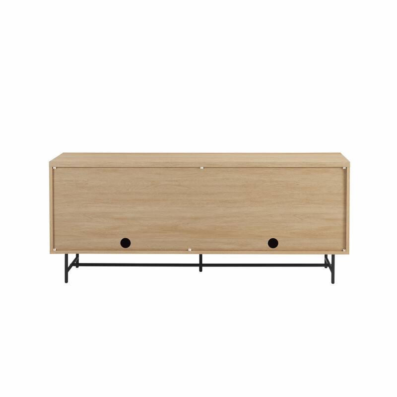 Middlebrook Minimal Fluted Four-Door Buffet Sideboard