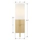 preview thumbnail 4 of 6, Veronica 1 Light Aged Brass Wall Mount - 5'' W x 16.5'' H x 6'' D