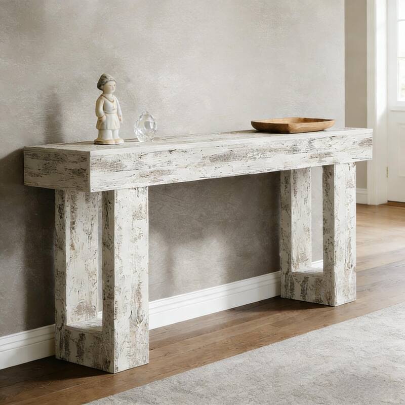 Wooden Entryway Country-Style Sofa Console Table