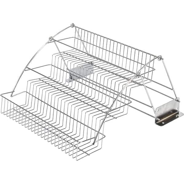 slide 2 of 3, Hardware Resources 14 Inch 3-Tier Pull Down Spice Rack Polished Chrome