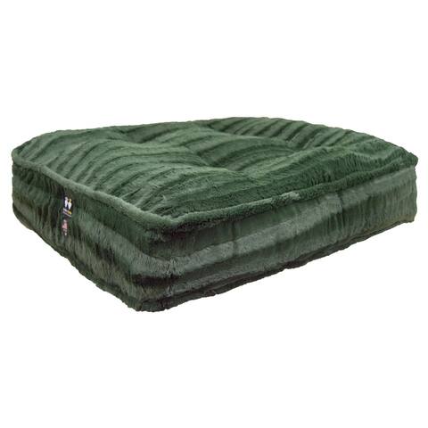 Bessie and Barnie Evergreen Ultra Plush Faux Fur Luxury Shag Durable Sicilian Rectangle Pet/Dog Bed