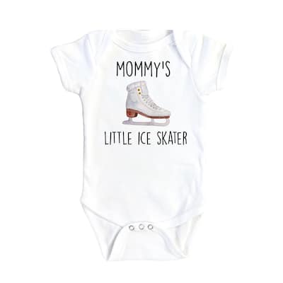 Ice Skater Mommy - Baby Boy Girl Clothes Infant Bodysuit Funny Cute Newborn