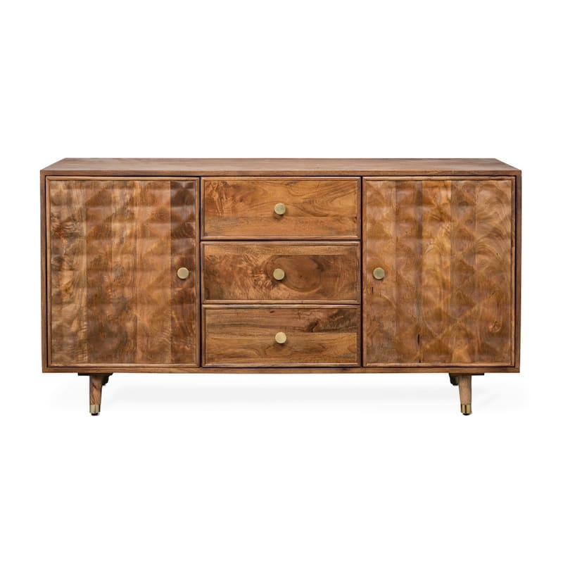 Hadley 55" Wide Solid Mango Wood Sideboard - 55" x 15.5" x 29.5"