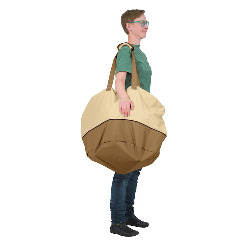 Classic Accessories Veranda Water-Resistant 22 Inch Round Table Top Grill Cover & Carry Bag