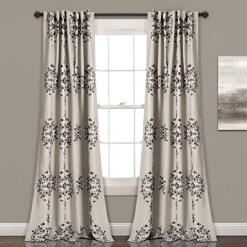 Lush Decor Keya Medallion Room Darkening Window Curtain Panel Set