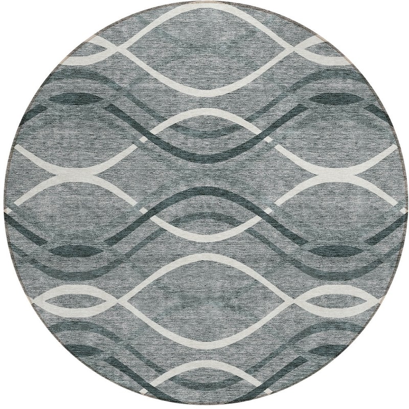 HomeRoots Abstract Transitional Rectangle Outdoor Rug