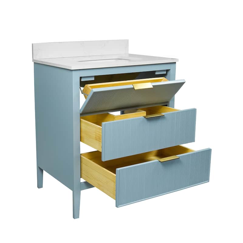 Evelyn 30-inch Vanity with Engineered Marble Top