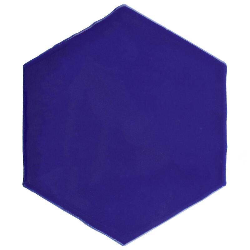 Merola Tile Viva Hex Azul 5-7/8" x 6-3/4" Ceramic Wall Tile