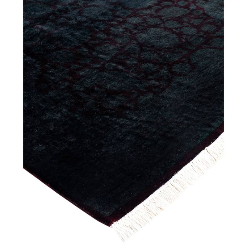 Overdyed One-of-a-Kind Hand-Knotted Area Rug - Black - 4' 2" x 6' 3"