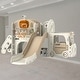 preview thumbnail 11 of 9, 9-in-1 Car-Themed Toddler Slide with Basketball Hoop, Tunnel, Climber, Ring Toss, and Interactive Play Features for Kids