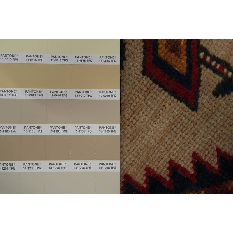 Hand Knotted Oriental 100% Wool Carpet Traditional Tribal Beige & Ivories Ardebil Runner Rug - 11' 11'' X 3' 3''
