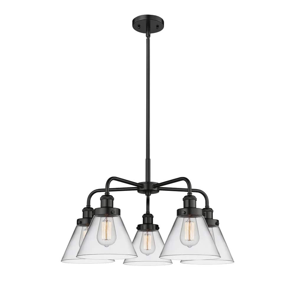 Innovations Lighting Cone - 5 Light 26" Stem Hung Chandelier