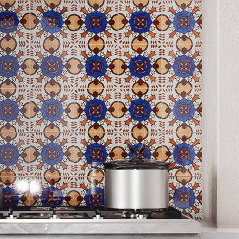 Merola Tile Provincial Deco Alhais 6" x 6" Porcelain Wall Tile - (1 Tile)